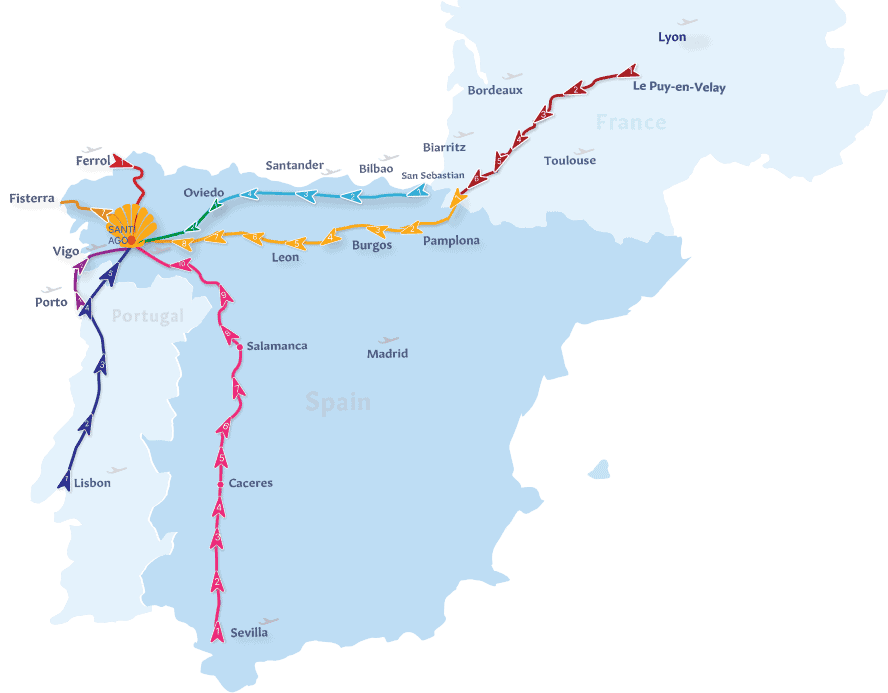 camino route map