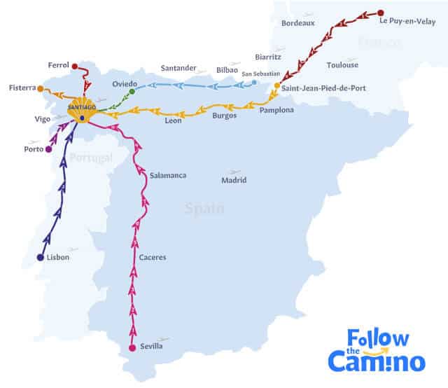 How Difficult is it to Walk the Camino? routes