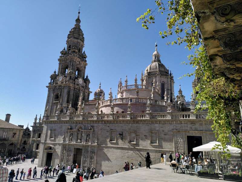 holy door of santiago basilica during 2021 holy year