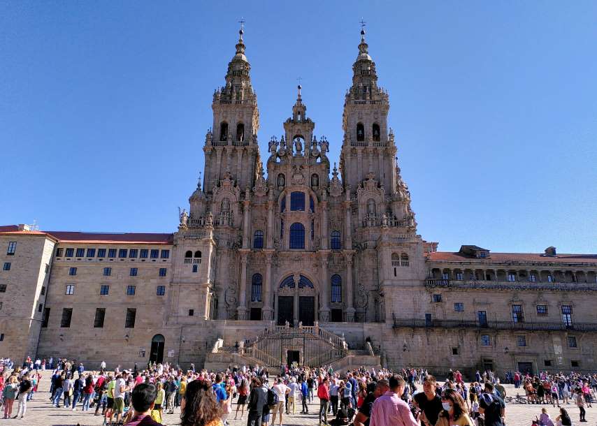 Cathedral of Santiago de Compostela holy door of santiago basilica during 2021 holy year