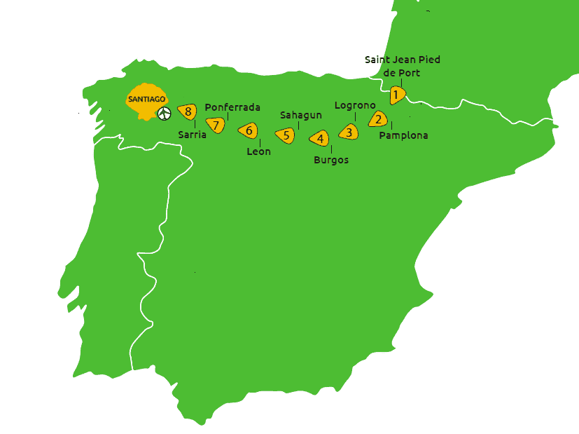 Camino Frances Map