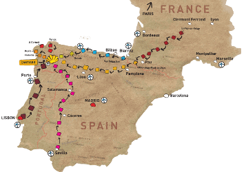 Camino de Santiago Map