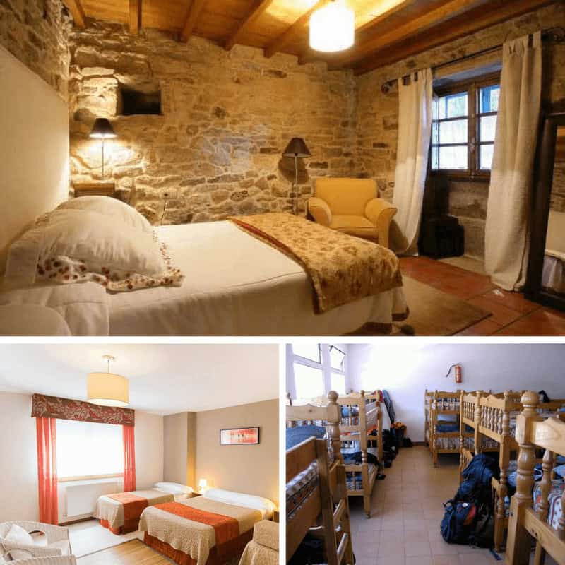 Level of comfort accommodation on the Camino