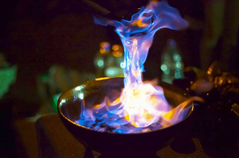 Queimada with the flame