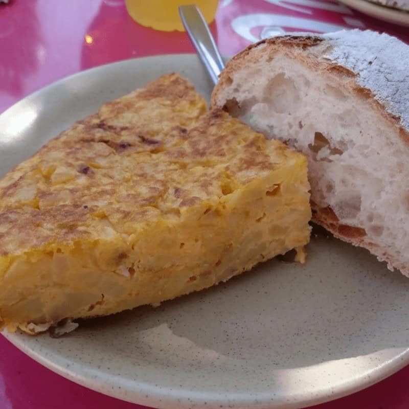 Tortila de Patatas traditional food on the Camino