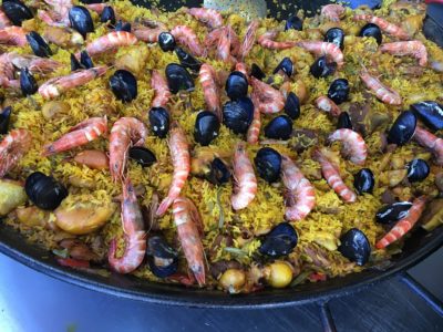 Spain Christmas Shrimp paella