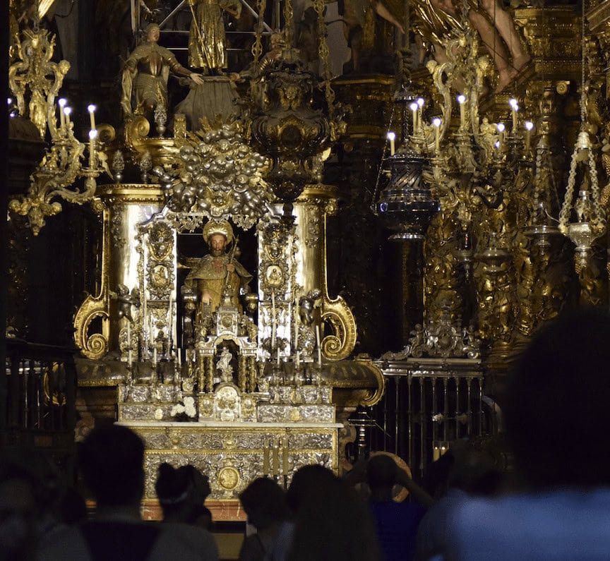 Inside the Santiago de Compostela Cathedral - Statue