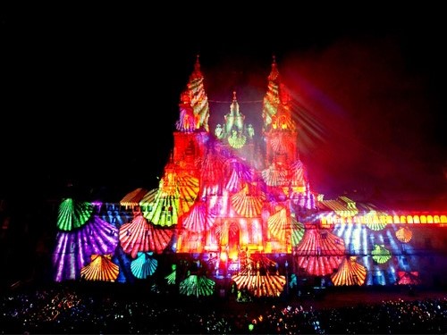 Santiago de Compostela Cathedral st james day light show