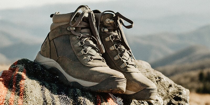 Hiking boots used on the Camino routes