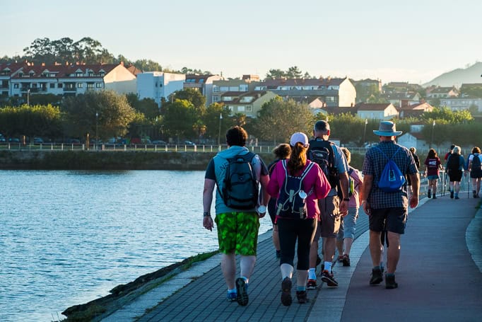 Group walking on the Coast
