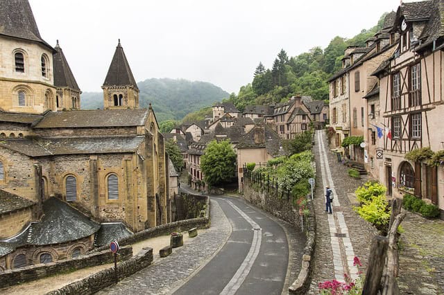 Town on Le Puy Camino Route