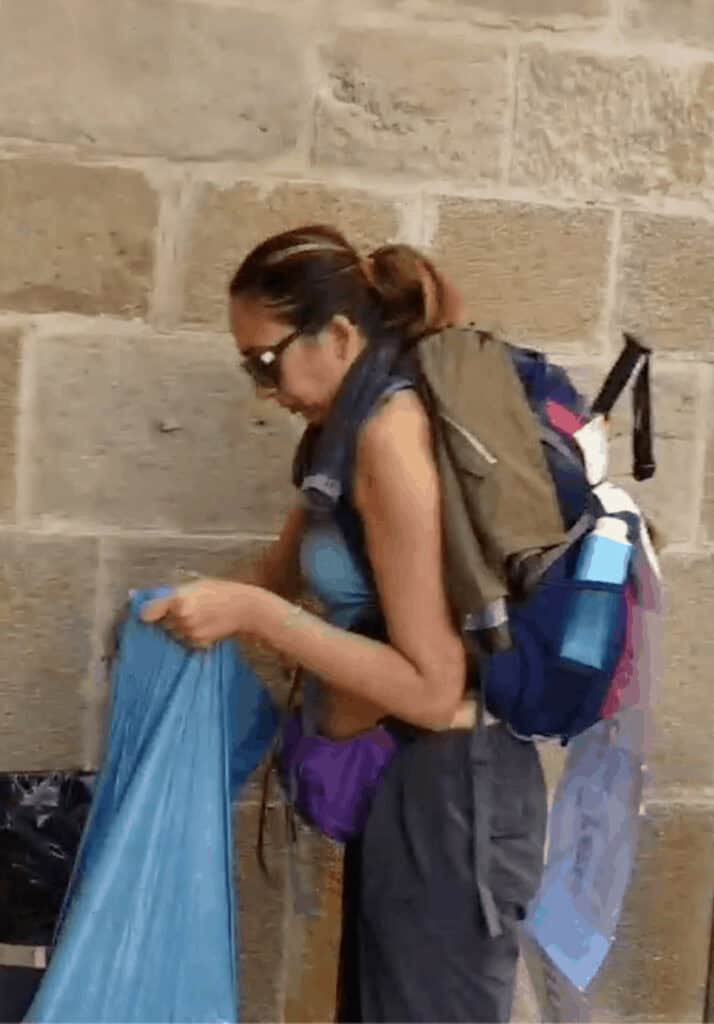 one of the daily rubbish and plastic stops
