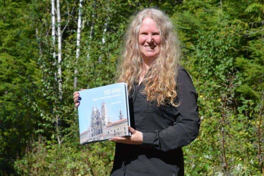 a picture of Sharon Bamber with her newly released book