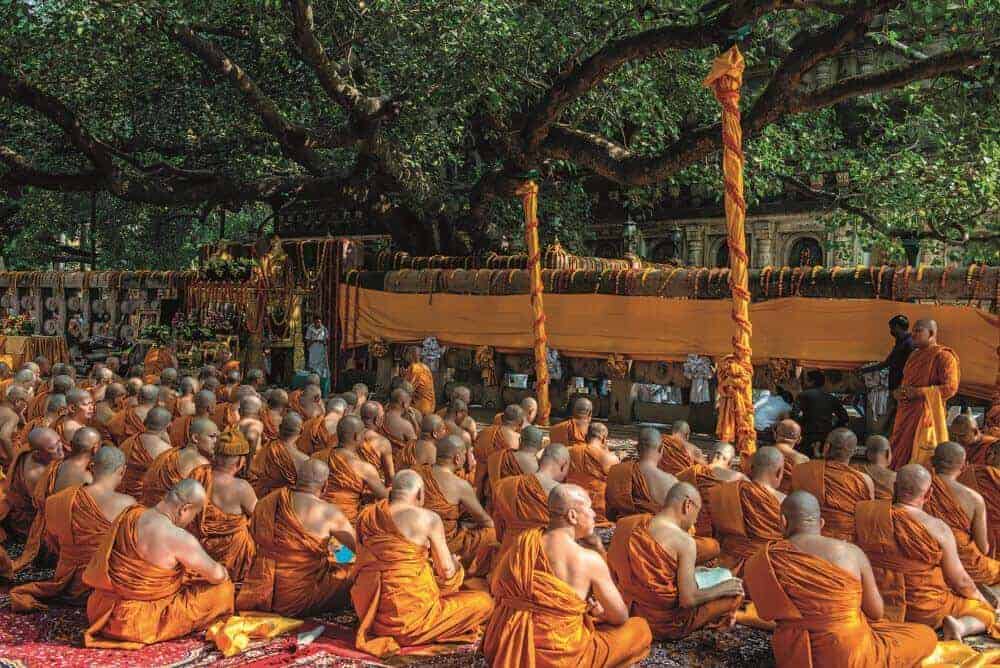a picture ofmonks praying