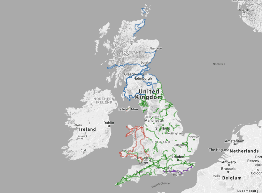 a picture of a map of UK