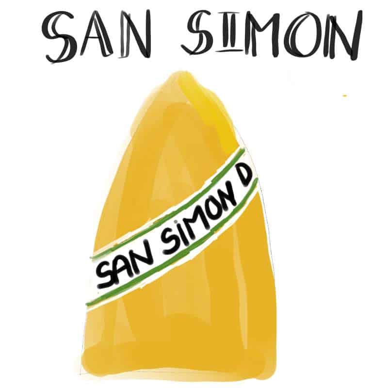 san simon is a pointed cheese from galicia