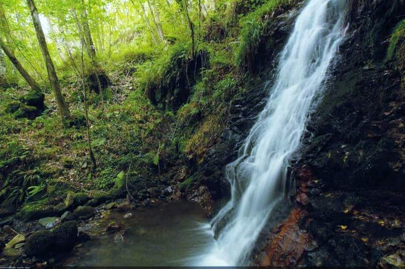 the Nonaya waterfall in Asturias