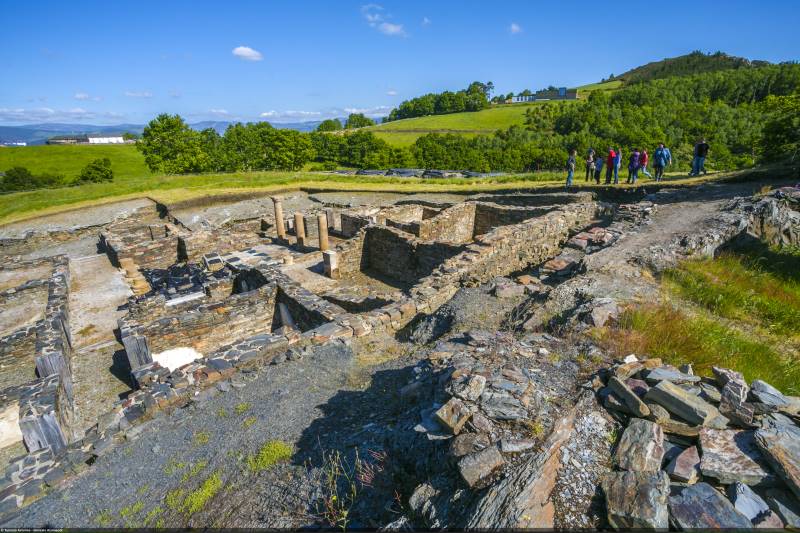 the archealogical site of Chao Samartin on the Camino Primitivo in Asturias