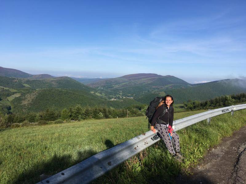 young woman walks the camino solo