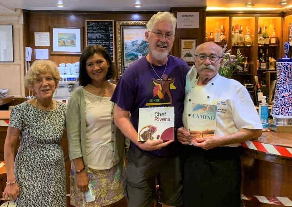 a picture of a group of pilgrims in a hotel