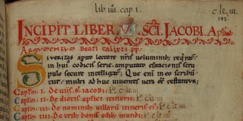 Codex Calixtinus original Camino Guidebook