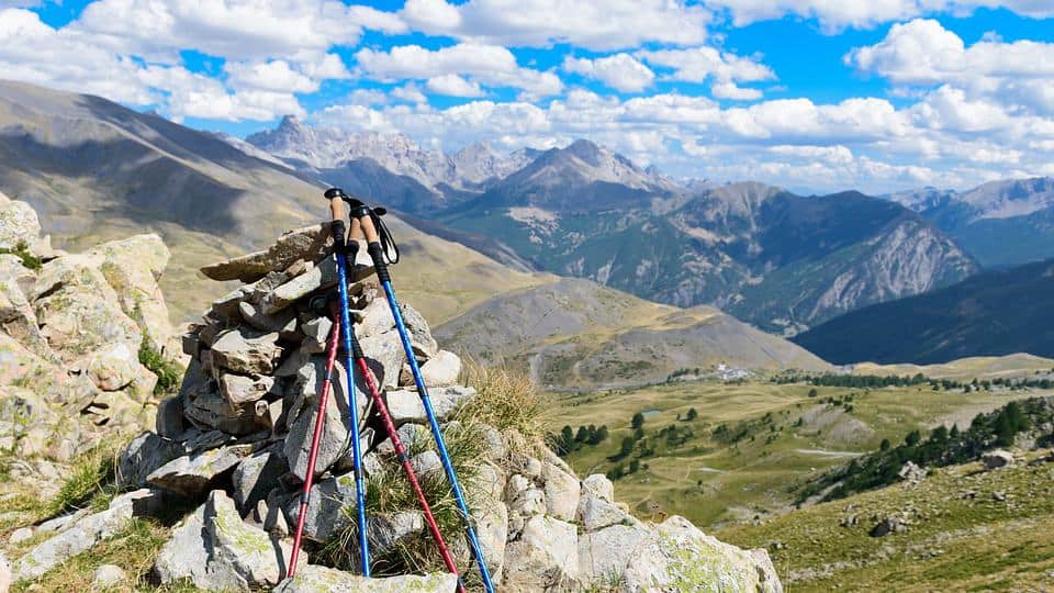 Walking poles on the Camino