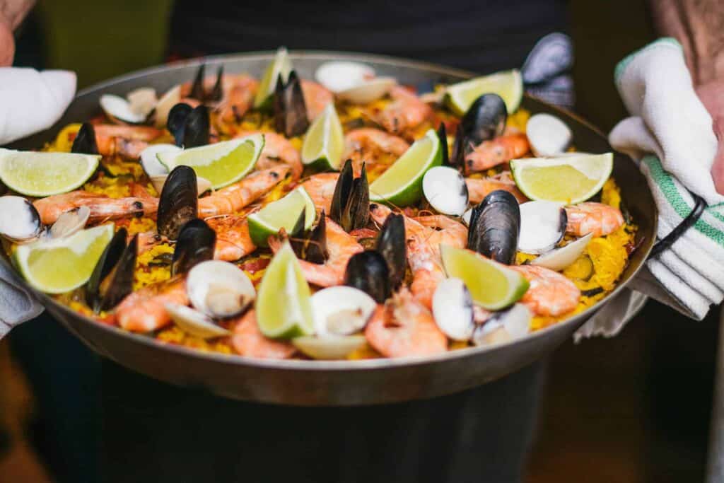 Gluten free food on the Camino paella