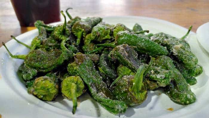 Leon food Camino Frances peppers