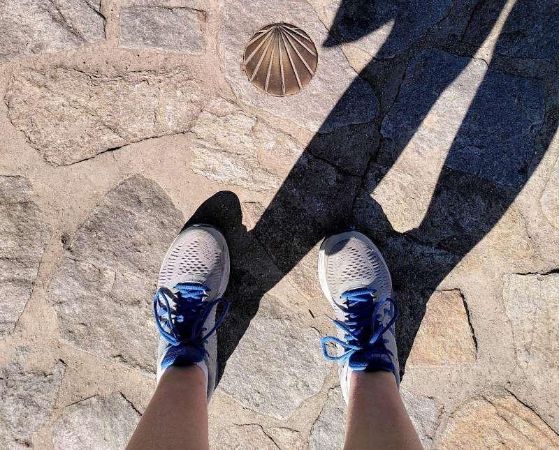 Shoes to wear on the Camino scallop shell