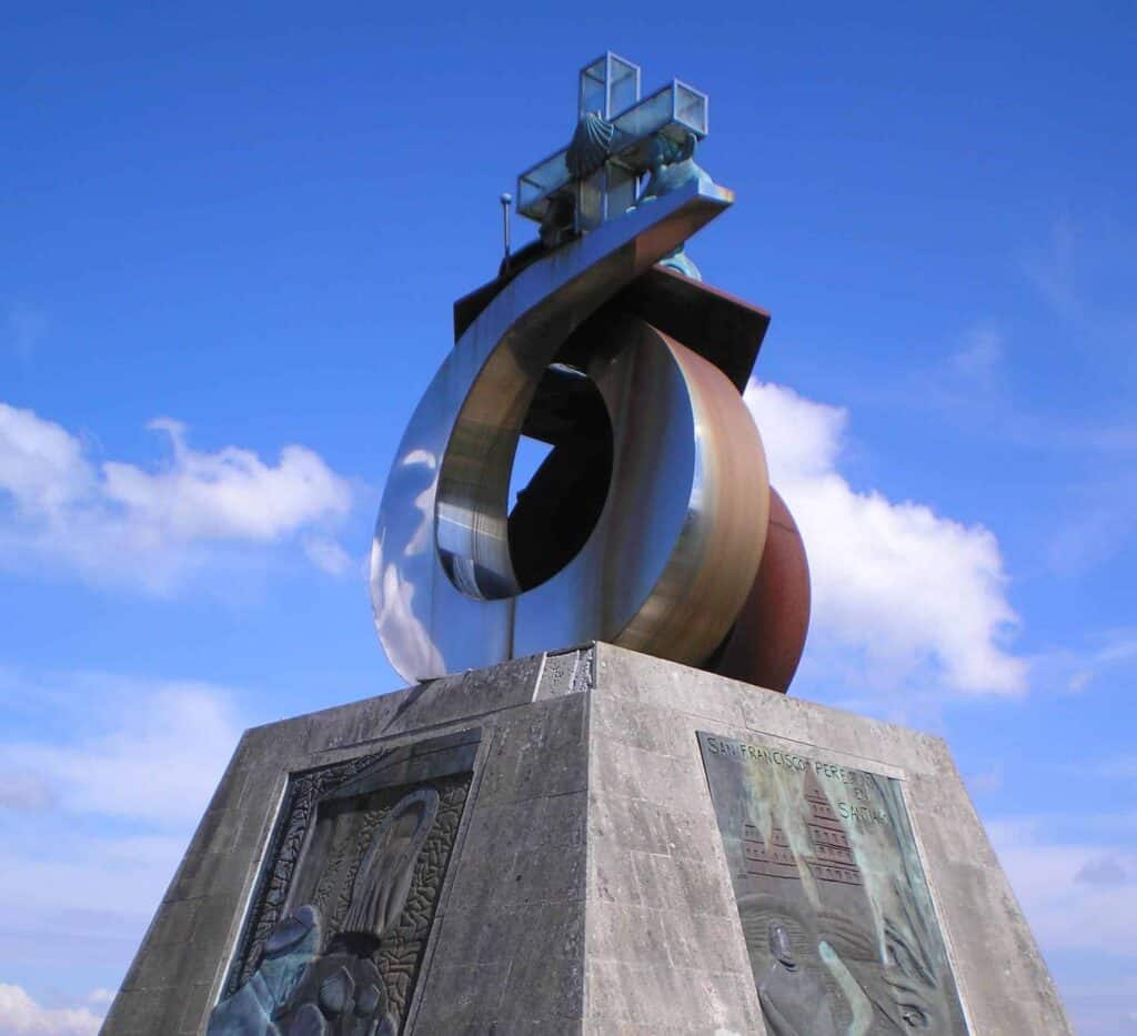 Sculpture at Monte do Gozo Camino