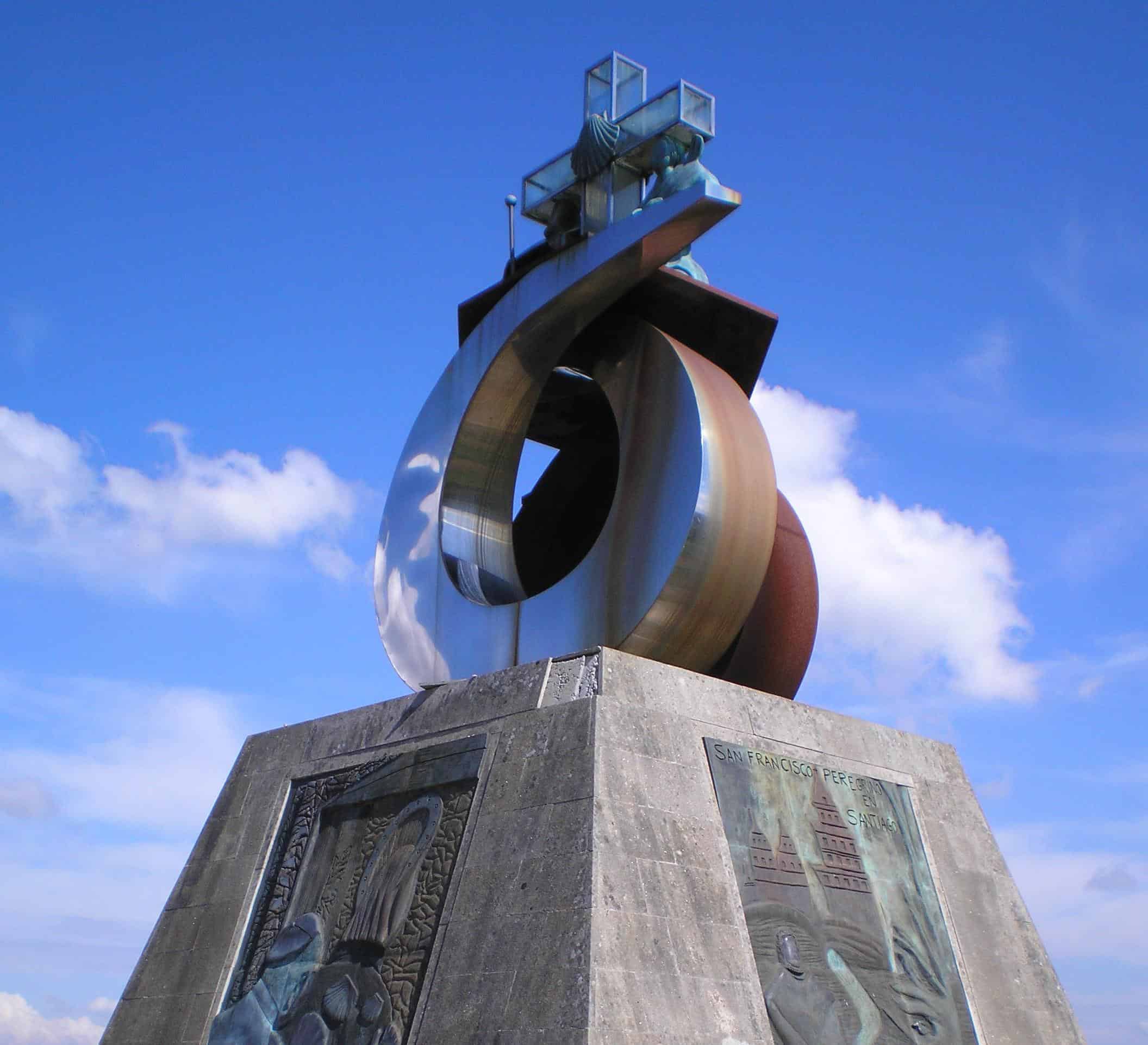 Sculpture at Monte do Gozo Camino