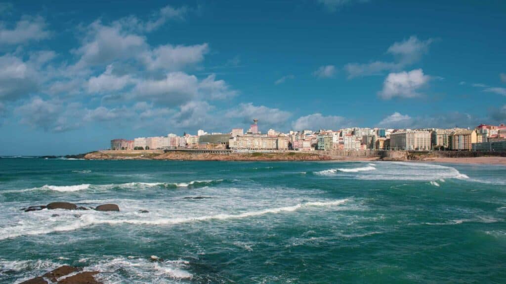 Beachside town on Camino ingles