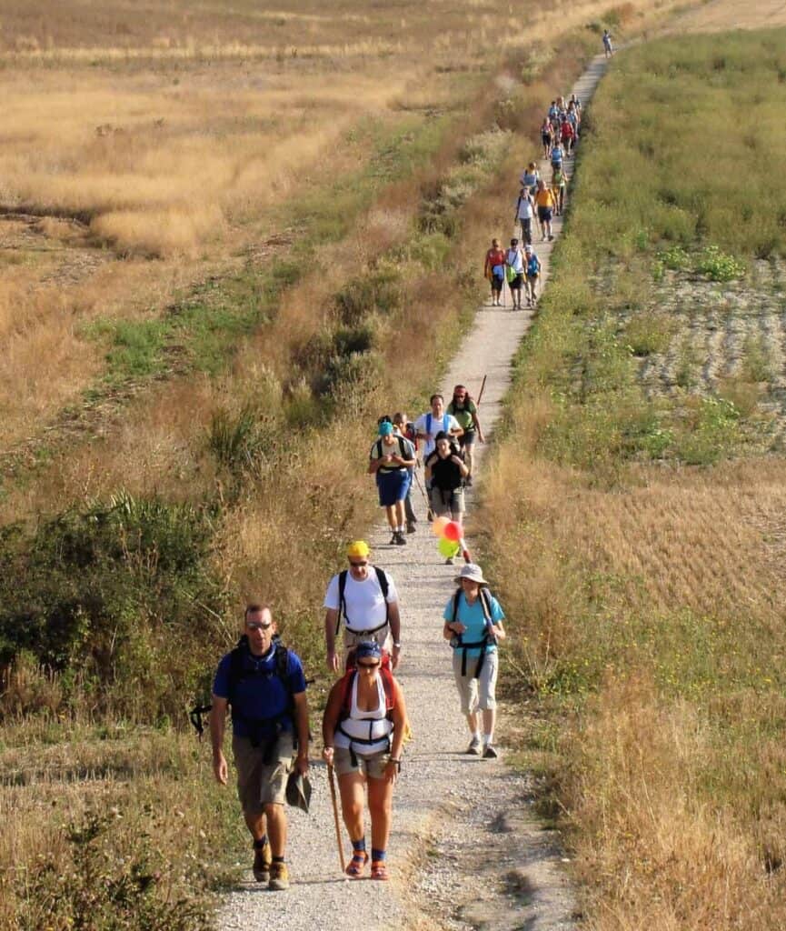 People walking the Camino Guided tour