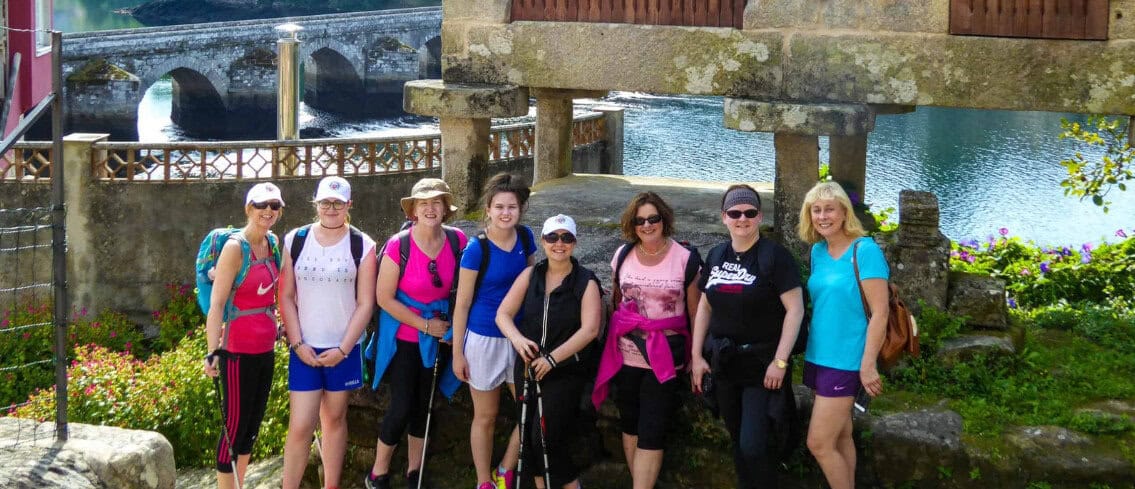 guided group on the camino
