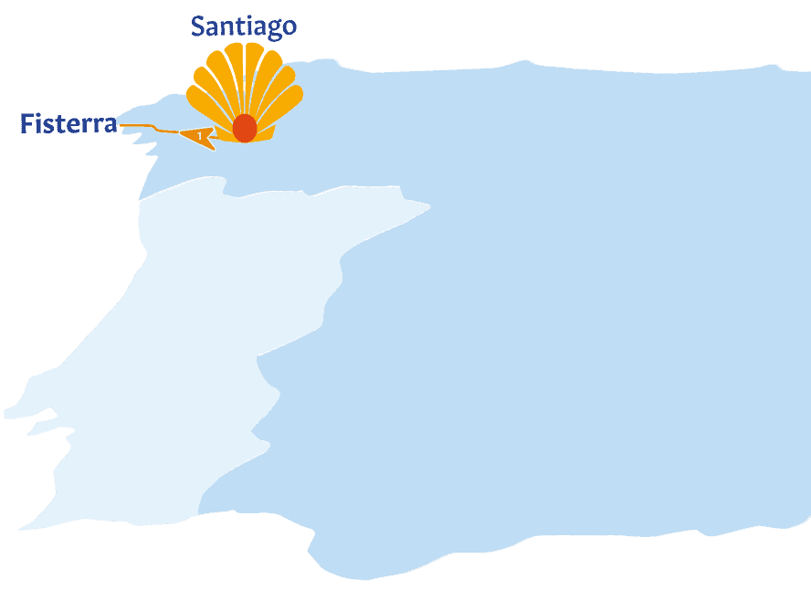 camino finisterre routes map camino de santiago
