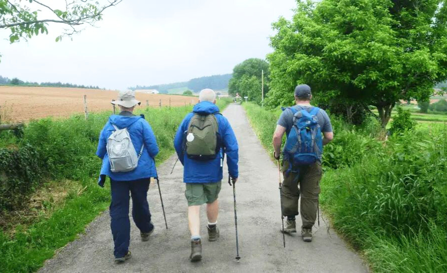 Pilgrims walking