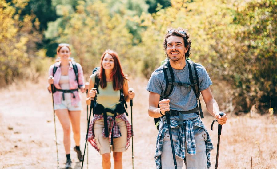 Pilgrims walking
