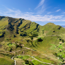 green areas and mountains