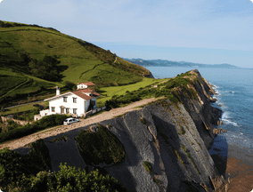 Basque Country house overlooking cliff