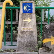Camino signage on Camino de invierno
