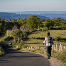 Pilgrim walking Le puy