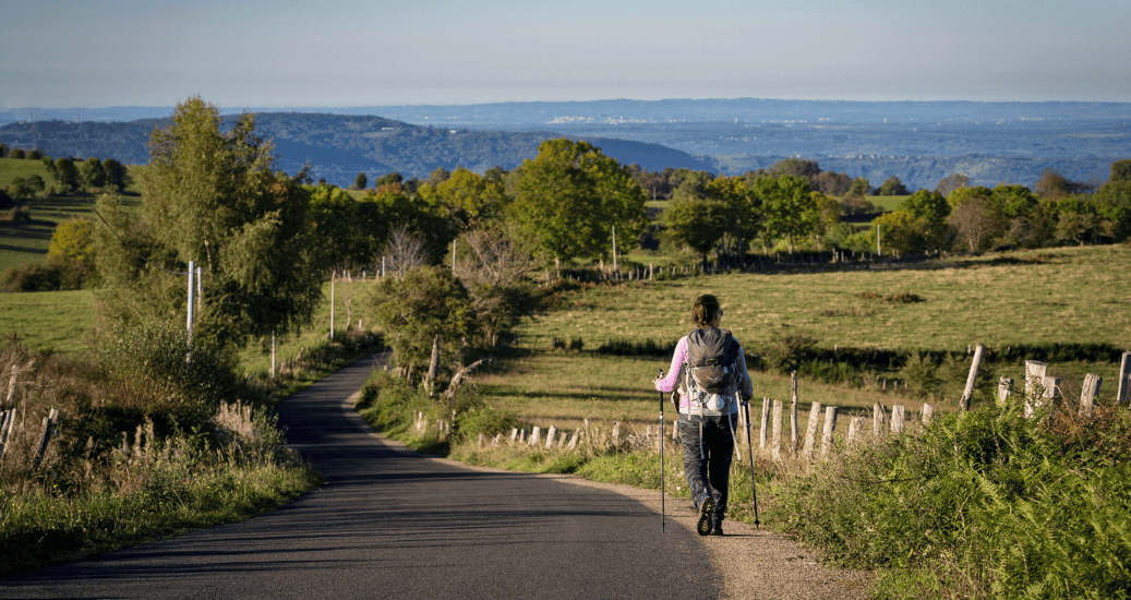 Pilgrim walking Le puy