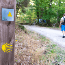 Pilgrim walking Via de la Plata