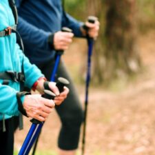 Trekking Seniors with Walking Poles