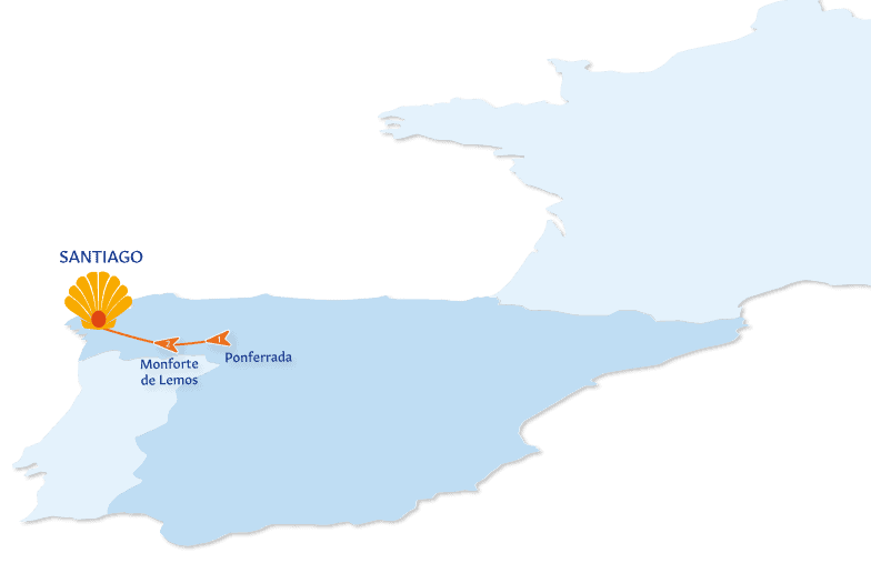 camino invierno santiago de compostela route map