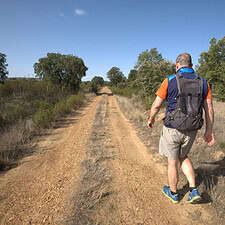 Pilgrim Walking on the Via de la Plata