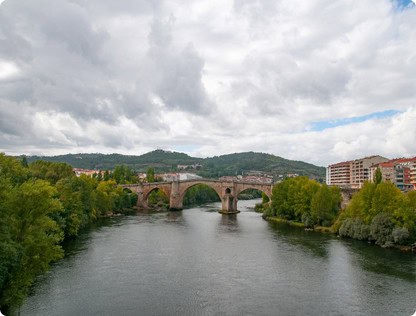Ourense bridge over river