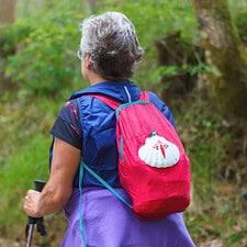 Pilgrim with backpack