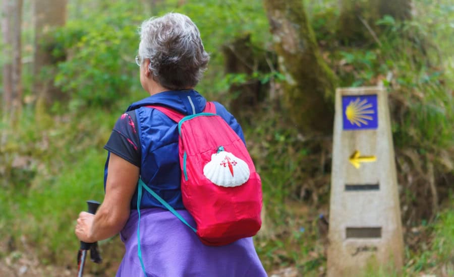 Pilgrim with backpack