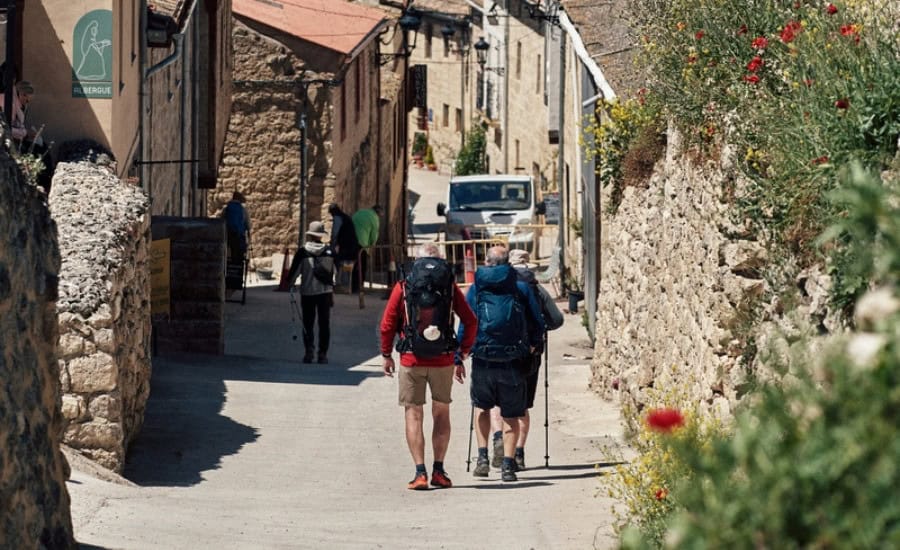 pilgrims building behind